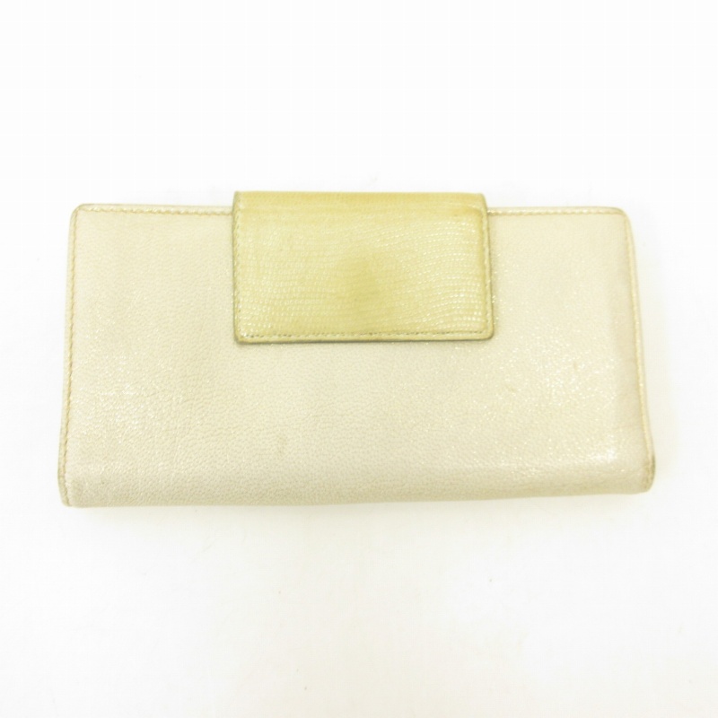 ブルガリ BVLGARI 長財布 ロングウォレット 札入れ ラメ ロゴ刻印 黄