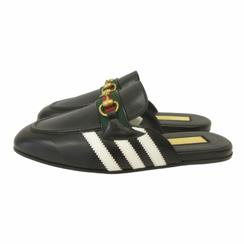 グッチ GUCCI × アディダス ADIDAS 美品 希少 レザー サンダル 