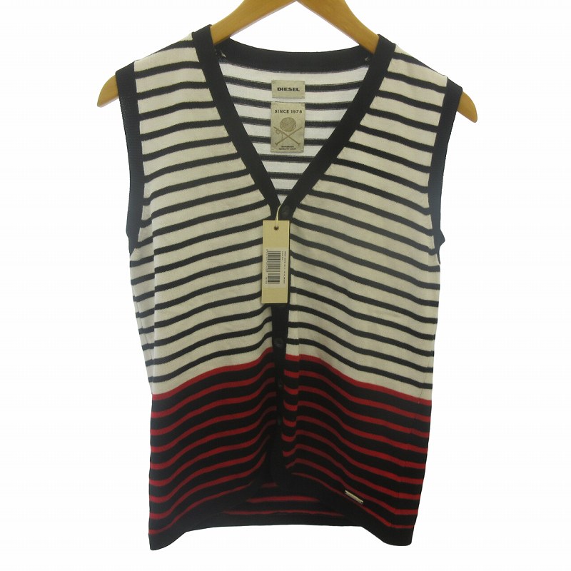 未使用品 ディーゼル DIESEL タグ付き ノースリーブ ニット ベスト  