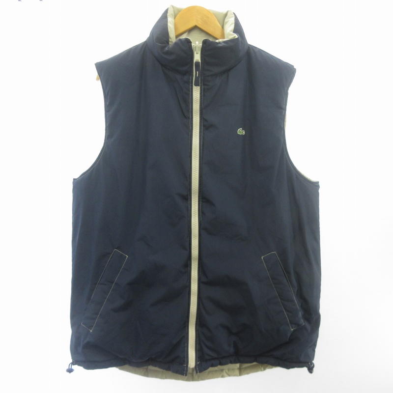 訳あり◇ LACOST ラコステ リバーシブル ダウンベスト ブラック XL 訳あり◇ LACOST ラコステ リバーシブル ダウンベスト ブラック XL