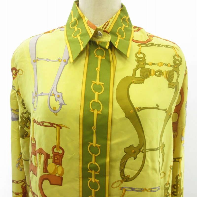 【yolu】GUCCI グッチ シルク100％ シャツ ブラウス ボタン yolu様専用】GUCCI グッチ シルク100％ シャツ ブラウス ボタン