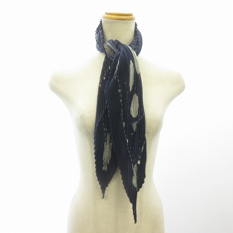 エルメス HERMES 極美品 カレ 90 シルク プリーツ スカーフ ストール