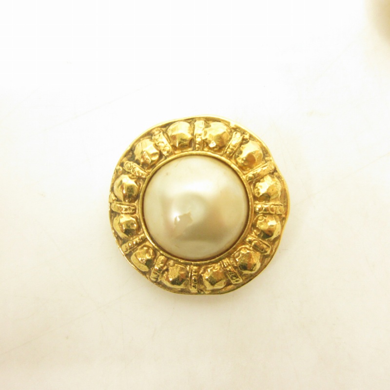 シャネル CHANEL ヴィンテージ 希少 フェイクパール イヤリング