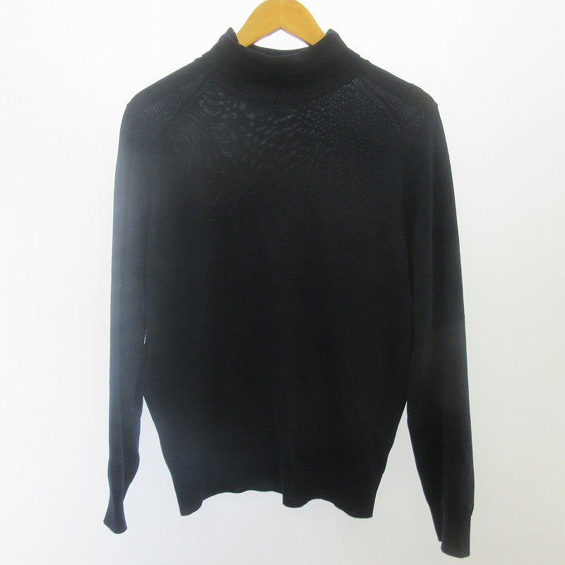 ジョンスメドレー JOHN SMEDLEY 美品 ウール タートルネック ニット 