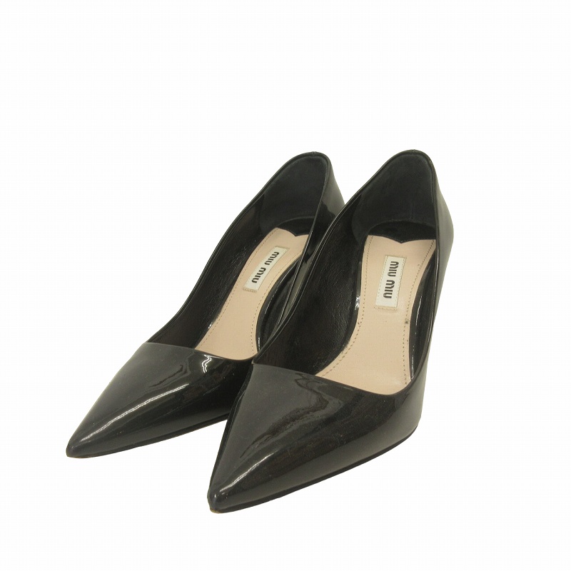 ミュウミュウ miumiu エナメル パンプス ビジネス フォーマル 
