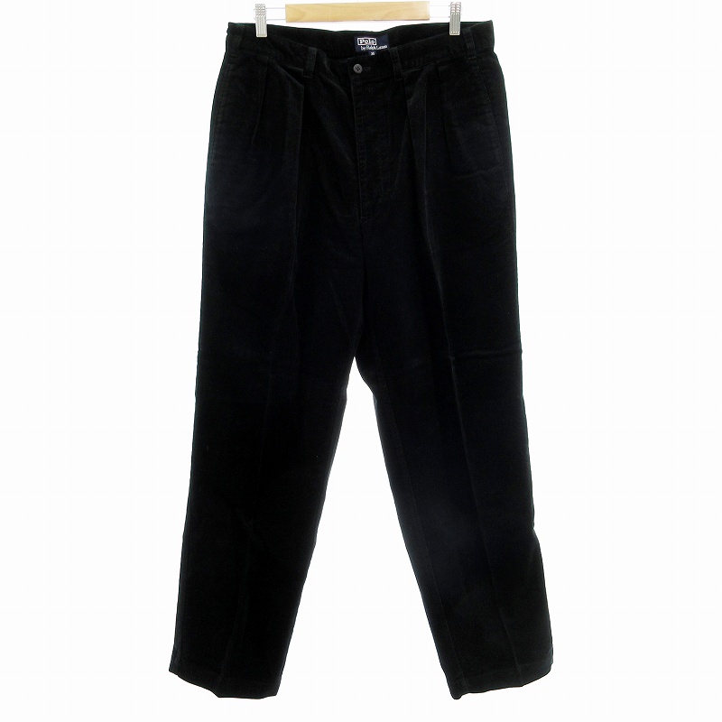 90s POLO by Ralph Lauren コーデュロイスラックス 黒 ポロ バイ ラルフローレン Polo by Ralph Lauren 90s ヴィンテージ