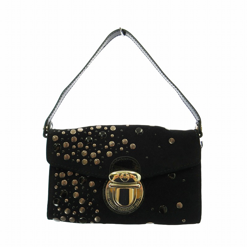 DIESEL スタッズ付き ブラックハンドバッグ Diesel スタッズ付き黒ハンドバッグ（DIESEL - ディーゼル