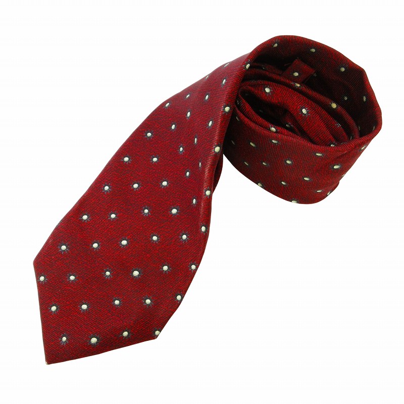 ブルガリ セッテピエゲ ネクタイ 総柄 シルク イタリア製 ブルガリ