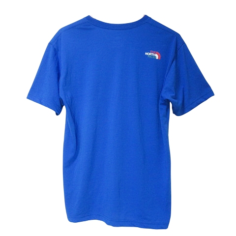 ノースフェイス 半袖Tシャツ メンズ M ブルー青 プリントロゴ 美品 ザノースフェイス THE NORTH FACE カラフルロゴティー Tシャツ
