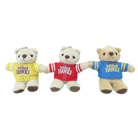 美品 SOFTBANK HAWKS ベアキーチェーン 3点セット マスコット