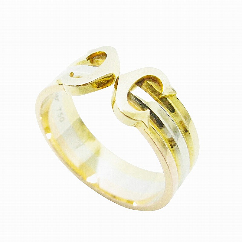 カルティエ Cartier 2Cリング スリーカラー 750 指輪 アクセサリー K18 