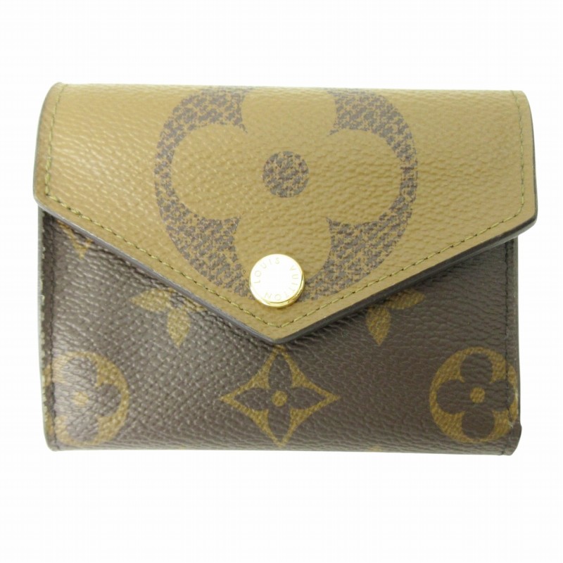 ルイヴィトン ポルトフォイユ ゾエ モノグラム 財布 ブラウン レザー
