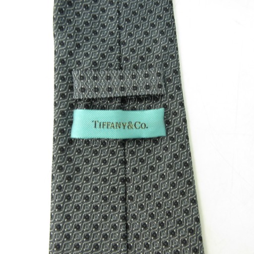 【新品未使用】Tiffany & Co. (ティファニー) メンズネクタイ 未使用品 ティファニー TIFFANY & CO. 新品同様 総柄 ネクタイ