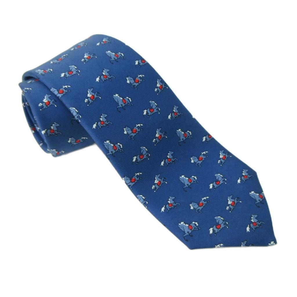 未使用品 エルメス HERMES タグ付き ネクタイ シルクツイルタイ ホース  