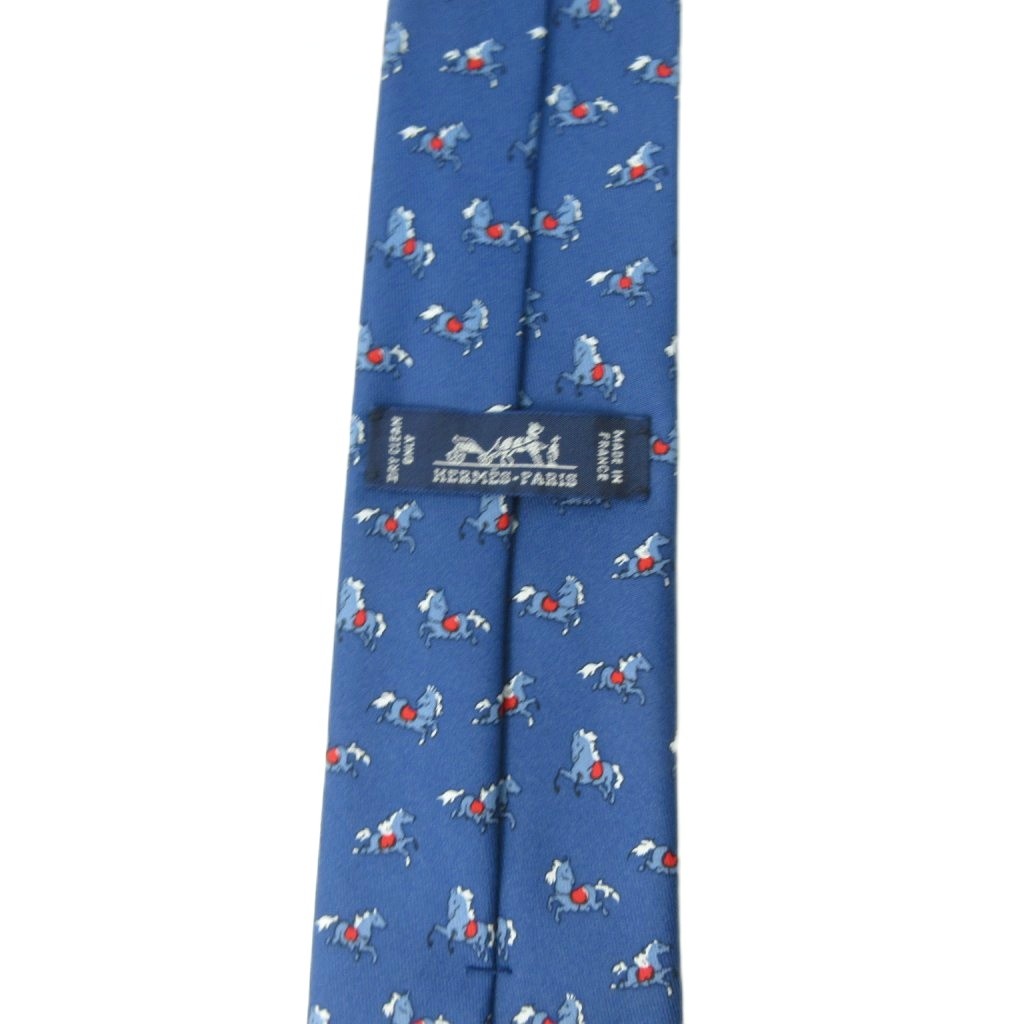 未使用品 エルメス HERMES タグ付き ネクタイ シルクツイルタイ ホース  