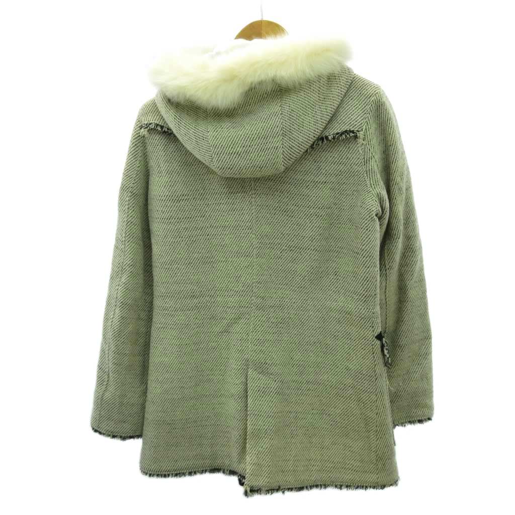 ランバンオンブルー LANVIN en Bleu コート フード フォックスファー