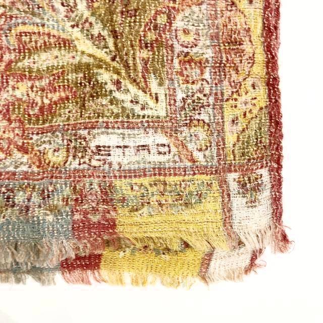 エトロ ETRO スカーフ ストール ペイズリー柄 ウール シルク混 黄