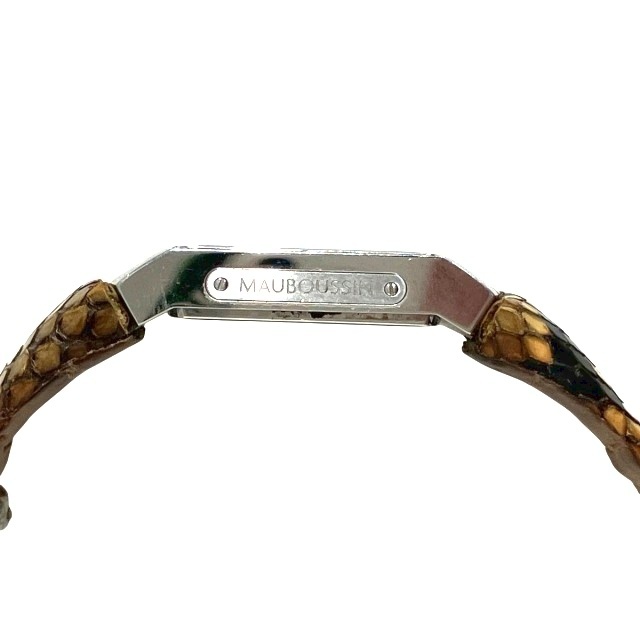 モーブッサン MAUBOUSSIN 腕時計 ウォッチ クオーツ ダイヤ パイソン  