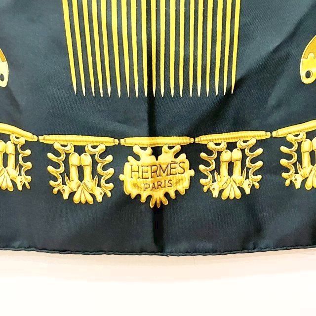 エルメス HERMES 美品 カレ90 スカーフ ストール 黄金の騎士 絹 シルク