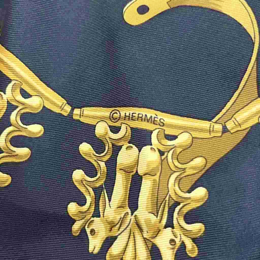 エルメス HERMES 美品 カレ90 スカーフ ストール 黄金の騎士 絹 シルク