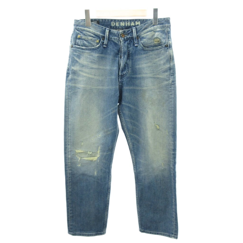 デンハム DENHAM 近年 CROP LOW CROTCH ダメージ加工 デニム ジーンズ