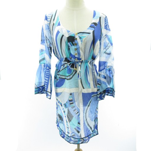 エミリオプッチ EMILIO PUCCI 美品 金釦 チュニック シャツ ブラウス  