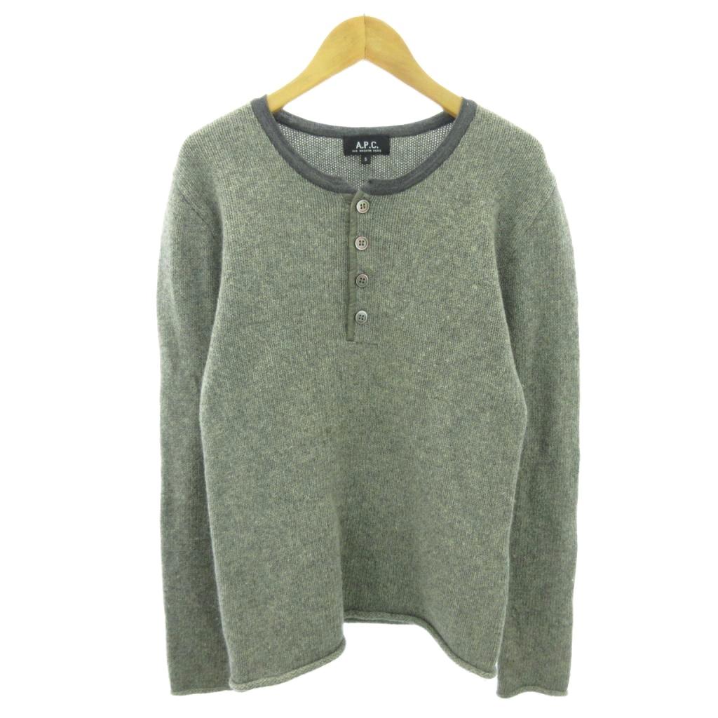 アーペーセー A.P.C. ニット セーター ハーフボタン ウール 長袖 S 