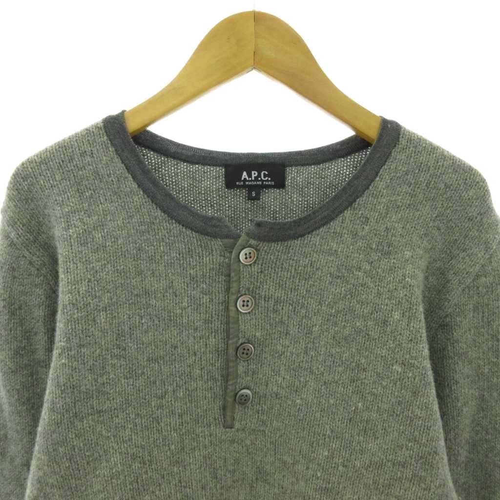 アーペーセー A.P.C. ニット セーター ハーフボタン ウール 長袖 S 