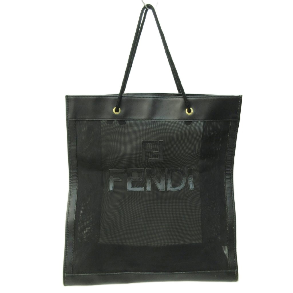 フェンディ FENDI メッシュ トートバッグ デカロゴ FF ☆AA