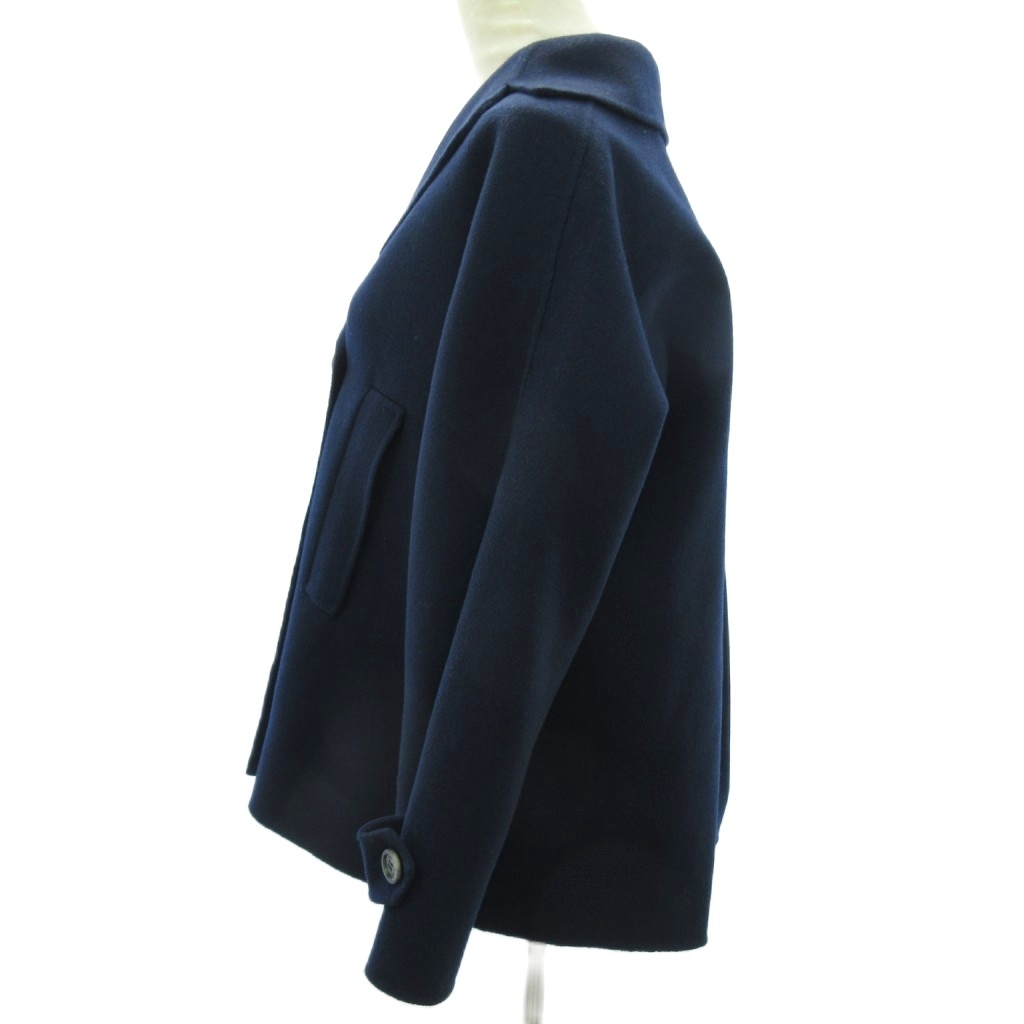 Weekend Max Mara Pコート ショート丈 ウール ネイビー 40 Weekend Max Mara Pコート ショート丈 ウール ネイビー 40 - メルカリ