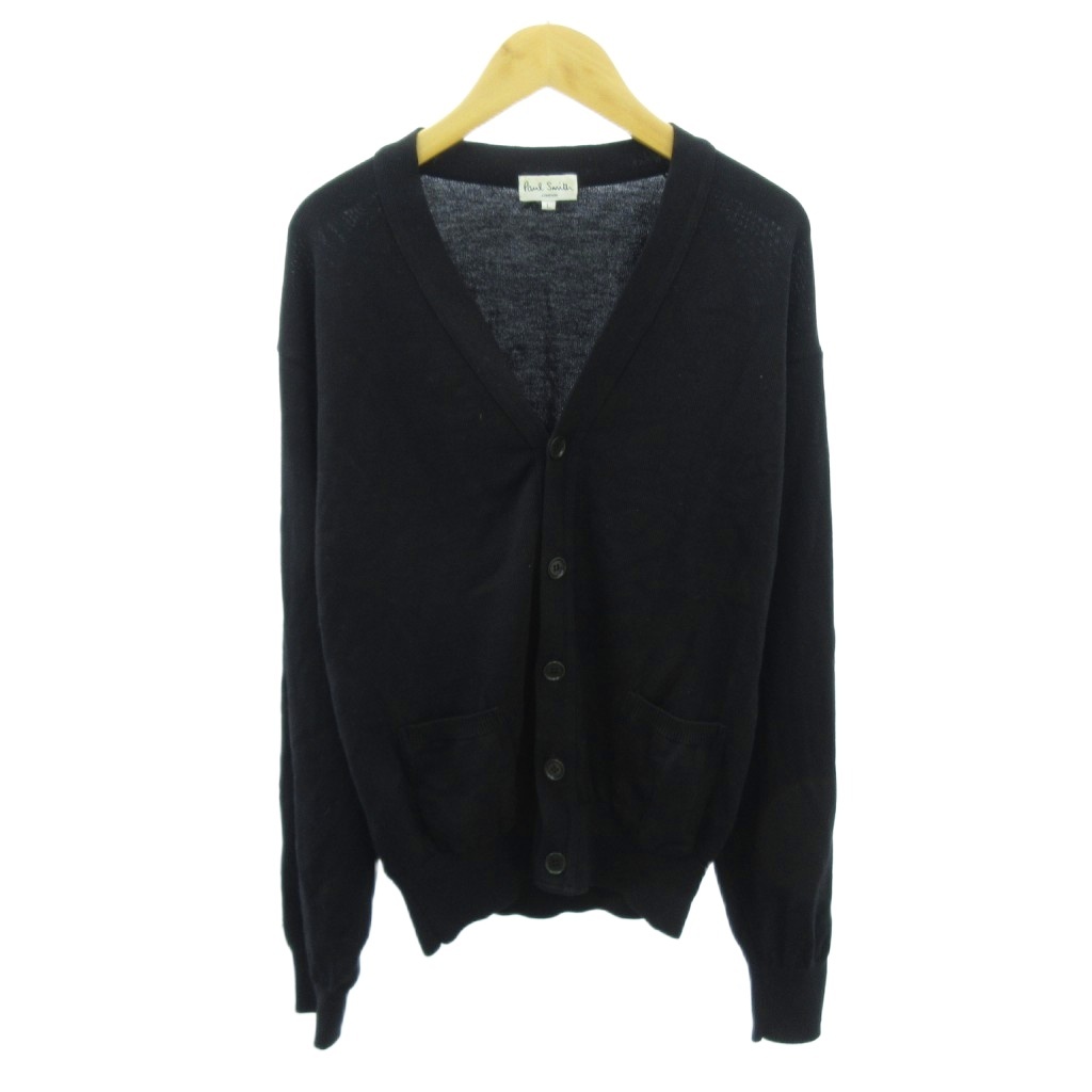 ポールスミス PAUL SMITH ニット カーディガン ウール 長袖 L 黒  