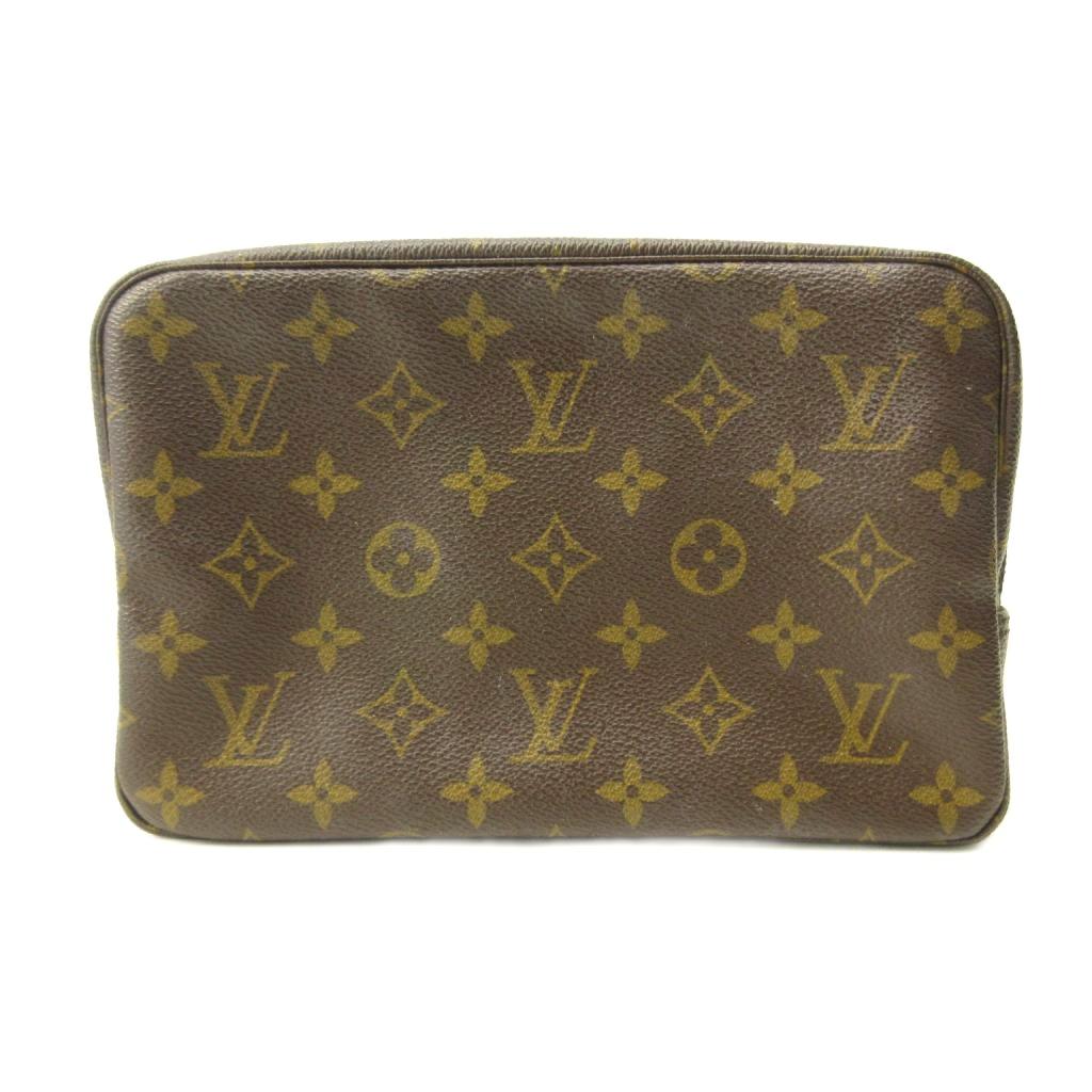 ルイヴィトン LOUIS VUITTON トゥノース・トワレット23 ポーチ モノグラム 総柄 レザー 茶 ブラウン M47524 0406 ☆AA★ レディース