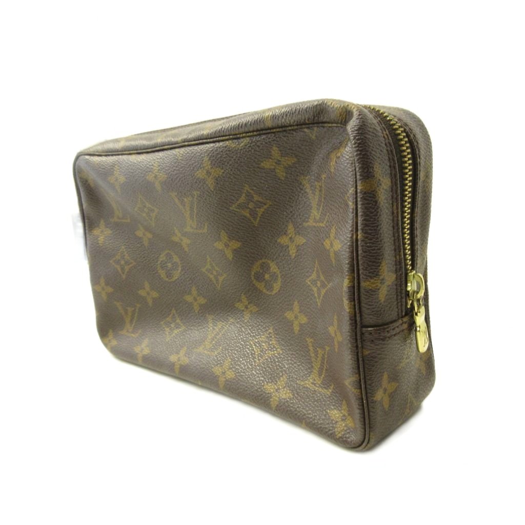 ルイヴィトン LOUIS VUITTON トゥノース・トワレット23 ポーチ モノグラム 総柄 レザー 茶 ブラウン M47524 0406 ☆AA★ レディース
