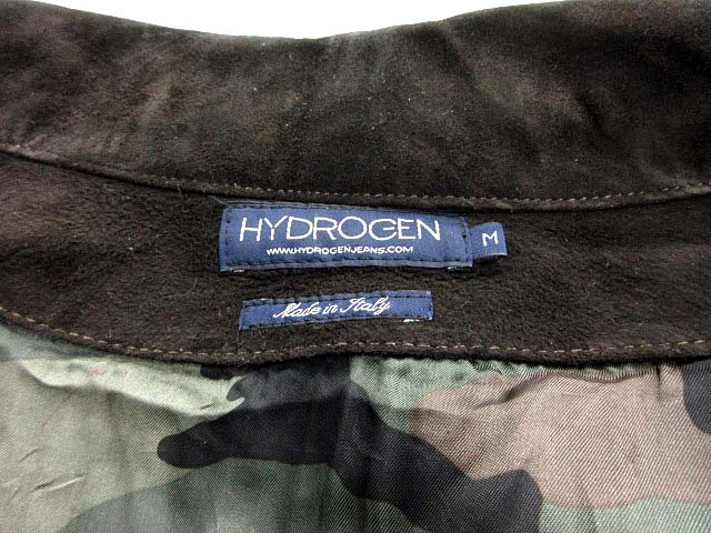 ハイドロゲン HYDROGEN レザージャケット スエード 焦茶 ダーク 