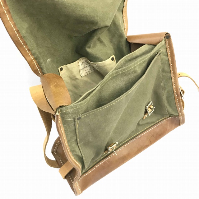 RRLヴィンテージ キャンバス ショルダーバッグ 新品未使用 名作！RRL ヴィンテージレザー キャンバス ショルダーバッグ