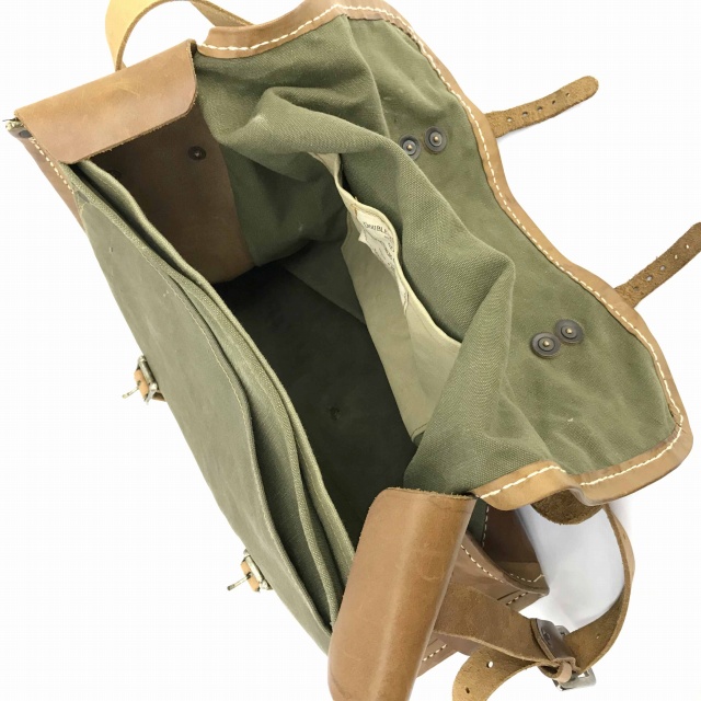 RRLヴィンテージ キャンバス ショルダーバッグ 新品未使用 名作！RRL ヴィンテージレザー キャンバス ショルダーバッグ