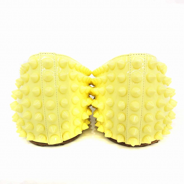 クリスチャンルブタン】フラットシューズ パンプス スタッズ パテント