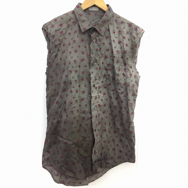 ディオールオム Dior HOMME カットソー シャツ ノースリーブ 05SS 花柄 