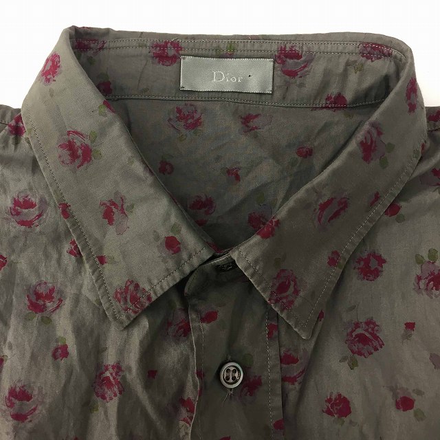ディオールオム Dior HOMME カットソー シャツ ノースリーブ 05SS 花柄