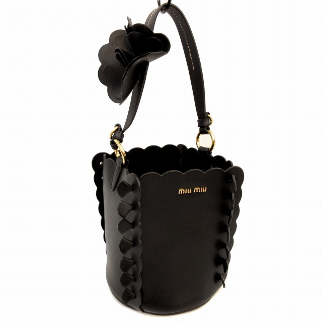ミュウミュウ miumiu バケットバッグ フラワー ショルダー 