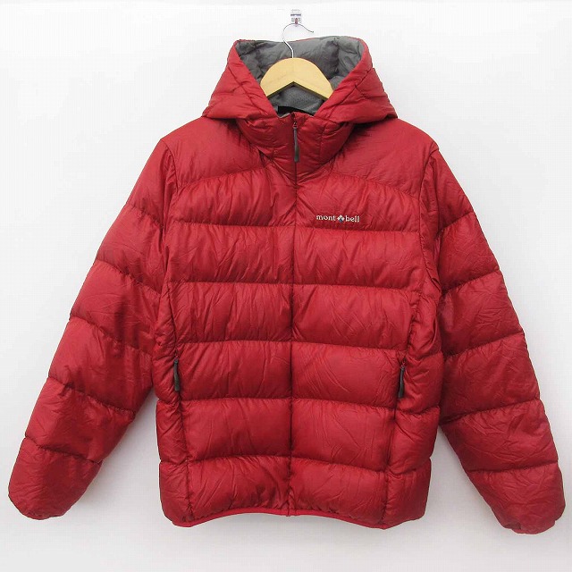 mont-bell  赤 ダウンコート フード付き モンベル　140　キッズ ハスキーコート Women\u0027s｜モンベル