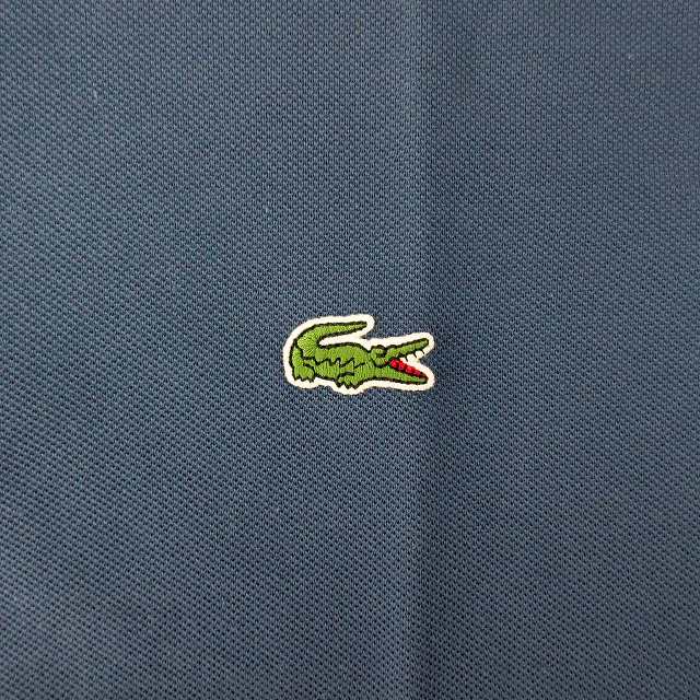 ラコステ LACOSTE ポロシャツ 長袖 鹿の子 綿 コットン FR4 M 青 