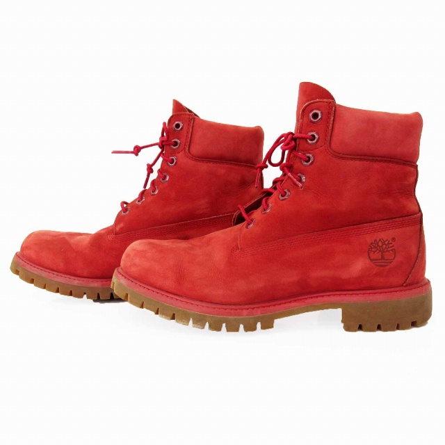 ティンバーランド Timberland ブーツ トレッキングシューズ スエード ８w 26 0cm レッド 赤 A1149 4917 メンズ 123 ベクトルパーク
