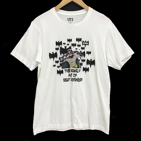 ユニクロ Uniqlo バットマン Batman Tシャツ プリント 半袖 白 M メンズ 125 ベクトルパーク