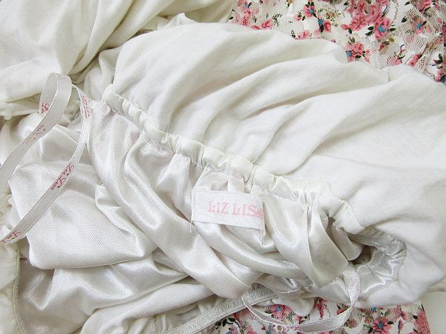 【新品・未使用】 LIZ LISA リズリサ パフスリーブ ワンピース 花柄 ☆リズリサLIZLISA☆大花柄☆大人デザインワンピース☆ピンク