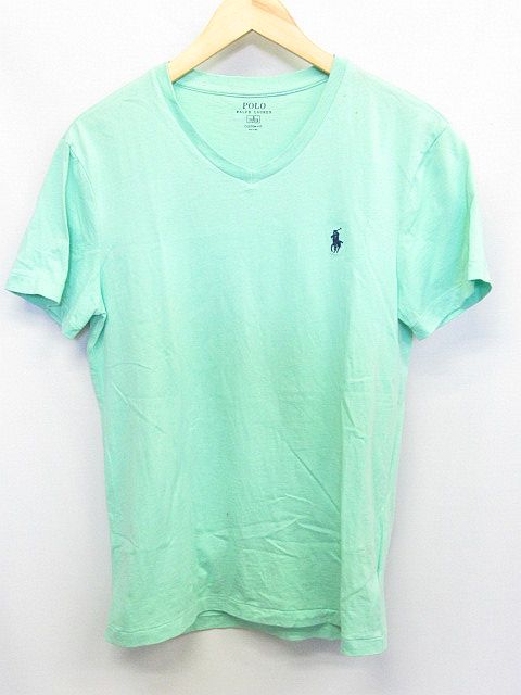 ポロ ラルフローレン Polo Ralph Lauren 半袖 Tシャツ Vネック ワンポイント 緑 S メンズ 126 ベクトルパーク