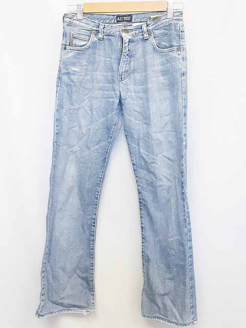 アルマーニ ジーンズ Armani Jeans デニム パンツ ストレート コットン 100 青 27インチ レディース 126 ベクトルパーク
