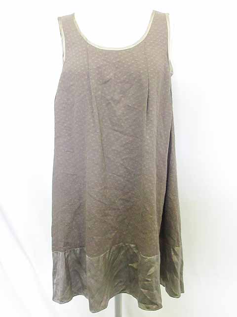 フローレント Florent ワンピース チュニック ノースリーブ ドット コットン シルク 茶 レディース 126 ベクトルパーク