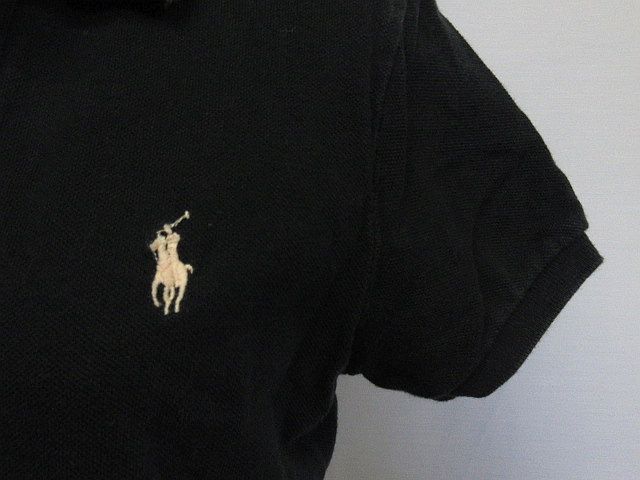 ラルフローレン Ralph Lauren ポロシャツ ワンピース ワンポイント 黒 M レディース 126 ベクトルパーク
