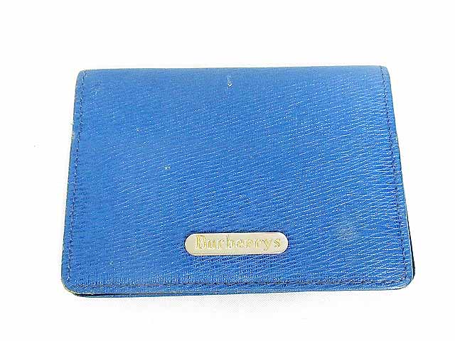 バーバリーズ Burberrys カードケース 名刺入れ パスケース ノバチェック レザー 青 メンズ レディース 126 ベクトルパーク